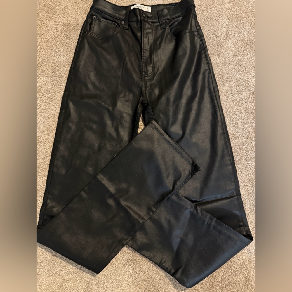 Abercrombie & Fitch curve love Black Ultra High Rise Pants